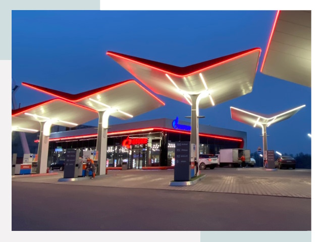 Навесы для АЗС в Ирбите